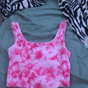 tie dye square tank top